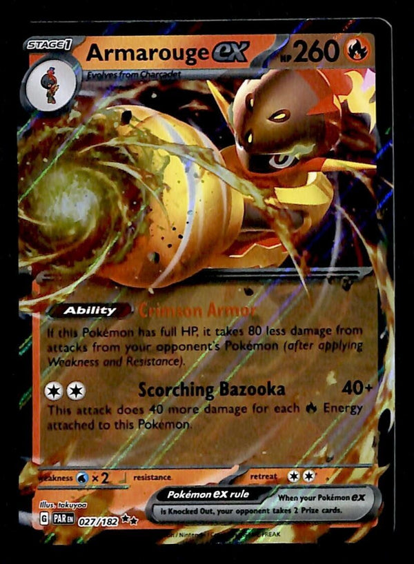 Armarouge ex Ultra Rare Paradox Rift 027/182, NM Pokemon Card Armarouge ex Ultra Rare Paradox Rift 027/182, NM Pokemon Card
