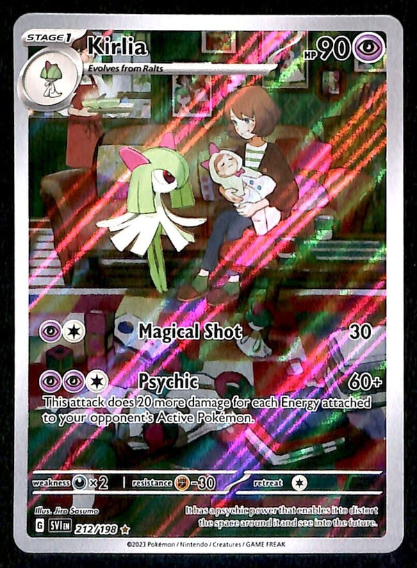 Kirlia Illustrator Rare Scarlet & Violet Bae 212/198, NM Pokemon Card Kirlia Illustrator Rare Scarlet & Violet Bae 212/198, NM Pokemon Card