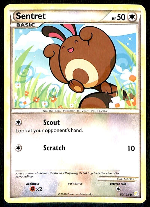 Sentret Heartgold & Soulsilver EX, 80/123 Pokemon Card