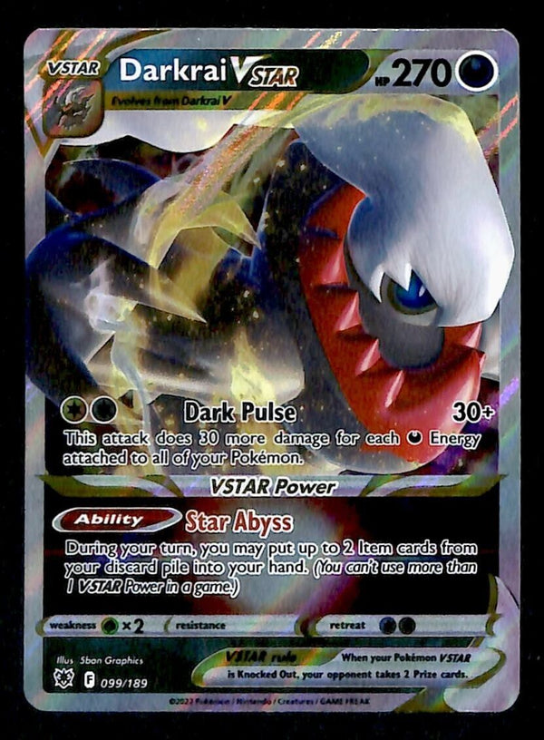 Darkrai Vstar Ultra Rare Astral Radiance 099/189, NM Pokemon Card