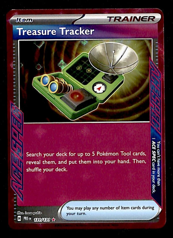 Treasure Tracker Ace Spec Prismatic Evoloutions 131/131, NM Pokemon Card