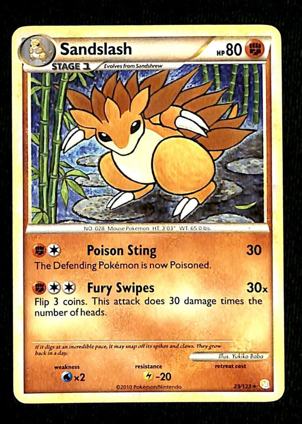 Sandslash Heatgold & Soulsilver EX, 29/123 Pokemon Card