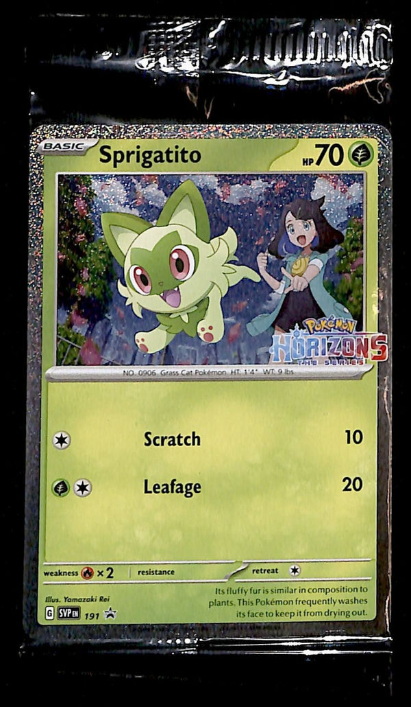Sprigatito Glitter Holo Horizons Stamped Promo SVP 191, Sealed Pokemon Card