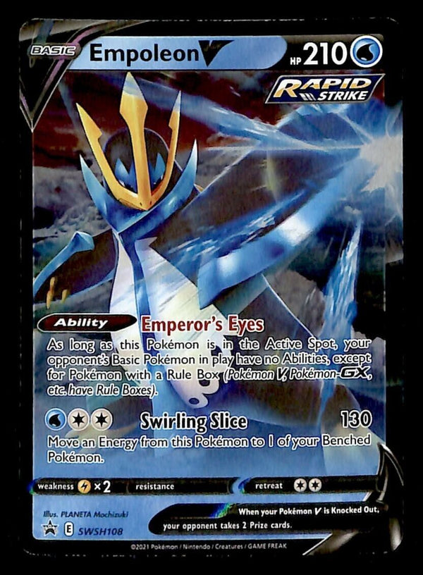Empoleon V Black Star Promo SWSH 108, NM Pokemon Card Empoleon V Black Star Promo SWSH 108, NM Pokemon Card