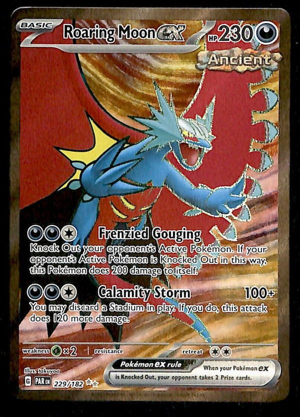 Roaring Moon ex Full Art Rare Paradox Rift 229/182, NM Pokemon Card