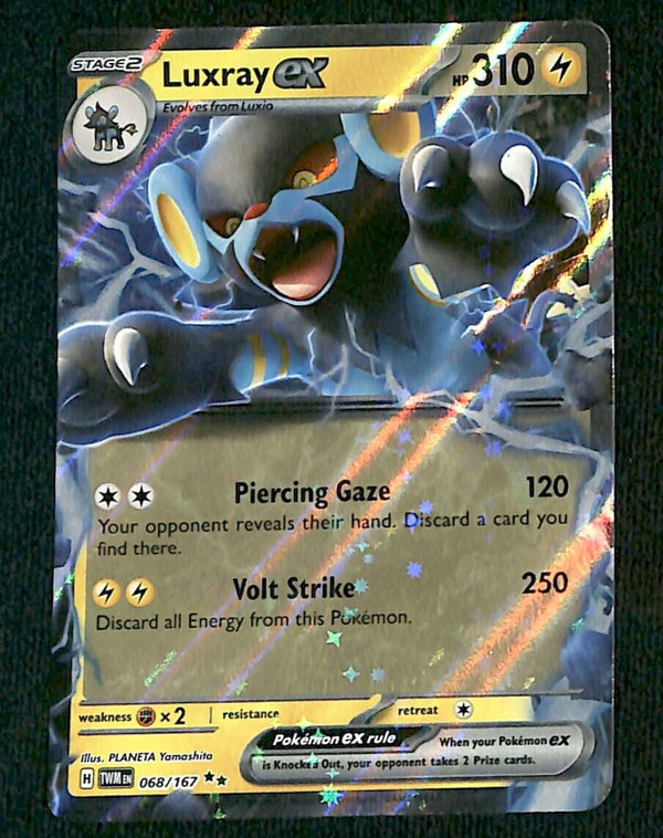 Luxray ex Ultra Rare Twilight Masquerade 068/167, NM Pokemon Card Luxray ex Ultra Rare Twilight Masquerade 068/167, NM Pokemon Card
