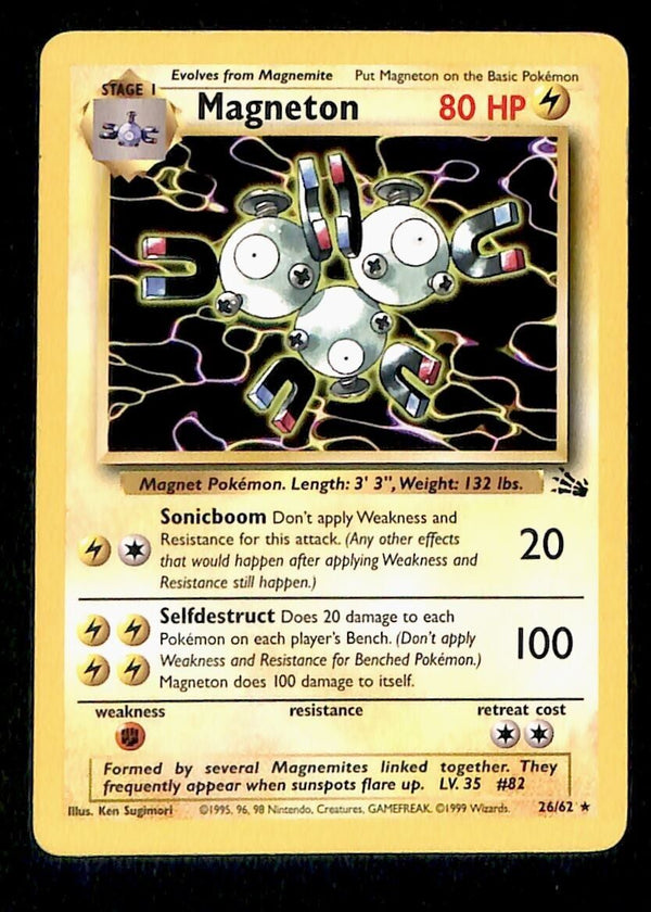 Magneton Fossil EX 26/62 Pokemon Card