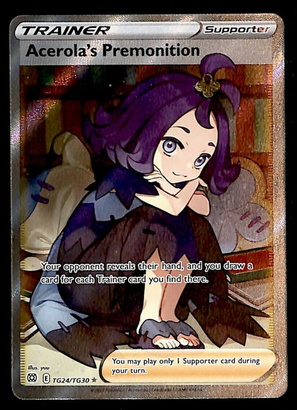 Acerola's Premonition Trainer Gallery Brilliant Stars TG24/TG30, NM Pokemon Card