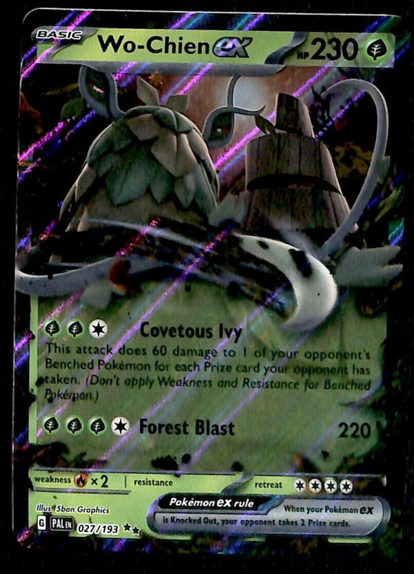Wo-Chien EX Ultra Rare Paldea Evolved 027/193, NM Pokemon Card Wo-Chien EX Ultra Rare Paldea Evolved 027/193, NM Pokemon Card