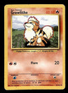 Growlithe Base Set 1999 Unlimited VG, 28/102 Pokemon Card.