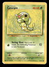 Caterpie Base Set 1999 Unlimited Print VG, 45/102 Pokemon Card.
