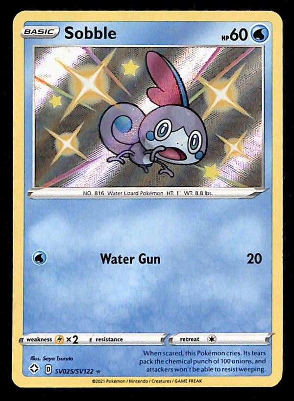Sobble Shiny Vault Shining Fates SV025/SV122, NM Pokemon Card Sobble Shiny Vault Shining Fates SV025/SV122, NM Pokemon Card