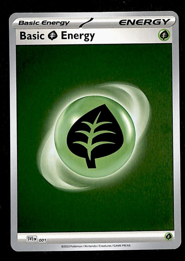 Grass Energy Reverse Holo 2023 SVE 001, NM Pokemon Card