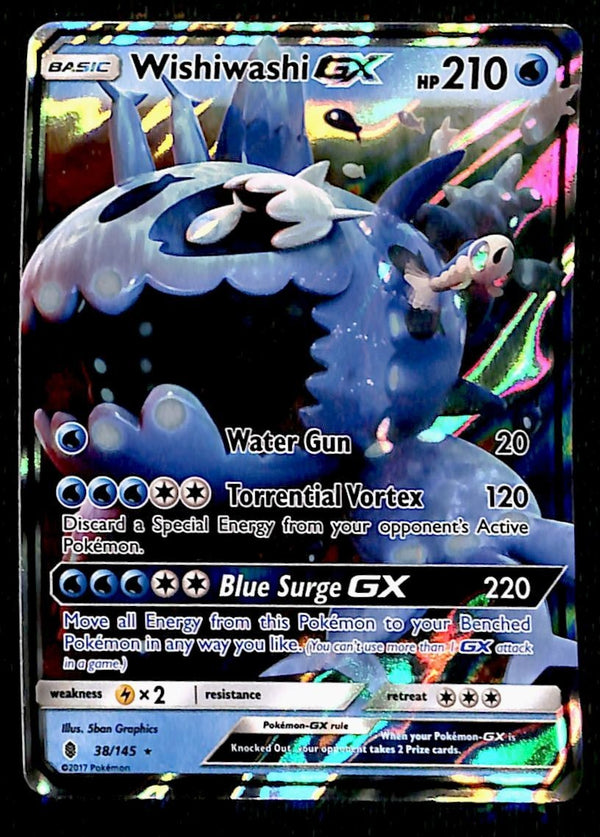 Wishiswashi GX Full Art Guardians Rising 38/145, EX Pokemon Card