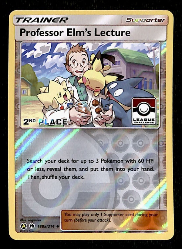Professor Elm's Lecture 2nd Place League Challenge 188a/214, NM PokemonCard