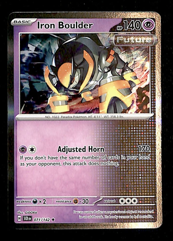 Iron Boulder Holo Stellar Crown 071/142, NM Pokemon Card