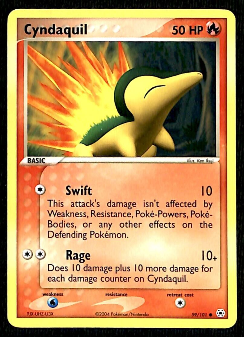 Cyndaquil Hidden Legends NM, 59/101 Pokemon Card