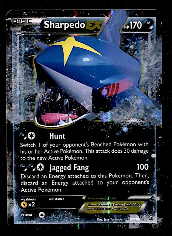 Sharpedo EX Ultra Rare Primal Clash 91/160, NM Pokemon Card