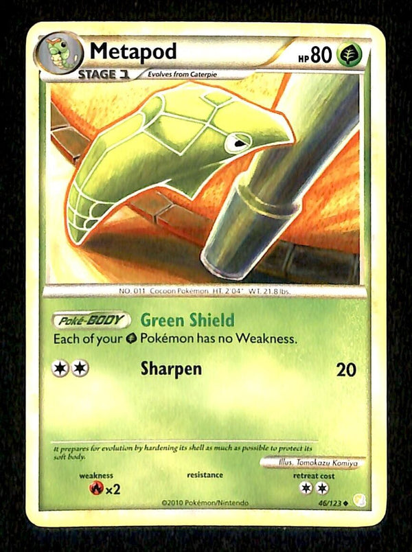 Metapod Heartgold & Soulsilver NM, 46/123 Pokemon Card