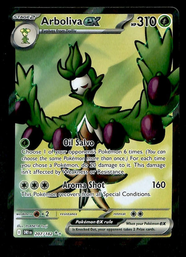 Arboliva ex Full Art Destined Rivals 207/182, NM PokemonCard