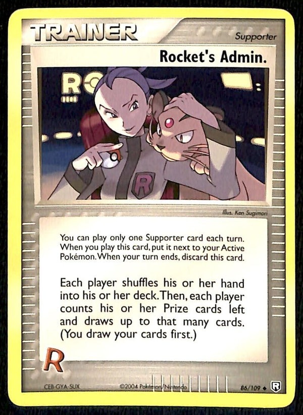 Rockets Admin Team Rocket Returns NM, 86/109 Pokemon Card