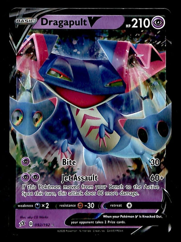 Dragapult V Ultra Rare Rebel Clash 092/192, NM Pokemon Card Dragapult V Ultra Rare Rebel Clash 092/192, NM Pokemon Card