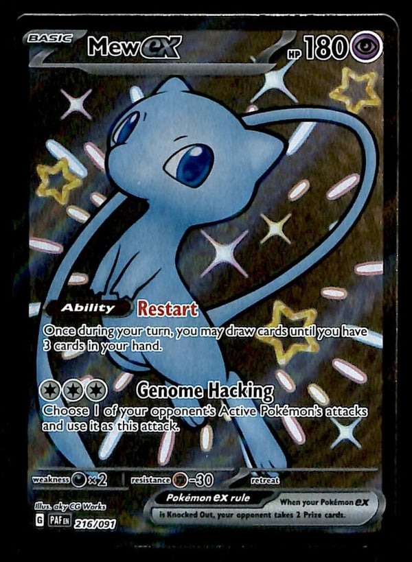 Mew Shiny Full Art Paldean Fates 216/091, NM Pokemon Card Mew Shiny Full Art Paldean Fates 216/091, NM Pokemon Card