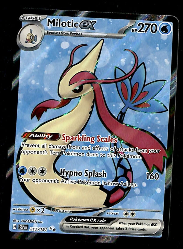 Milotic EX Full Art Surging Sparks 217/191, NM Pokemon Card
