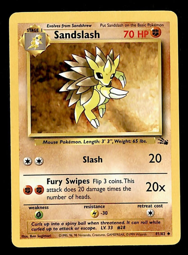 Sandslash Fossil NM, 41/62 Pokemon Card