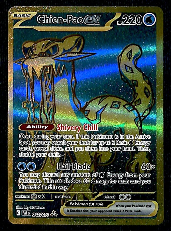 Chien-Pao EX Full Art Paldean Fates 242/091, NM Pokemon Card