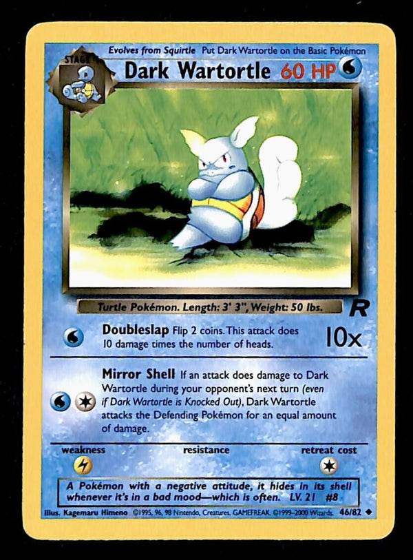 Dark Wartortle Team Rocket EX, 46/82 Pokemon Card. Dark Wartortle Team Rocket EX, 46/82 Pokemon Card.
