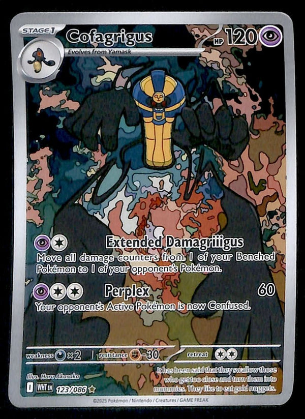 Cofagrigus Illustration Rare White Flare 123/086, NM Pokemon Card
