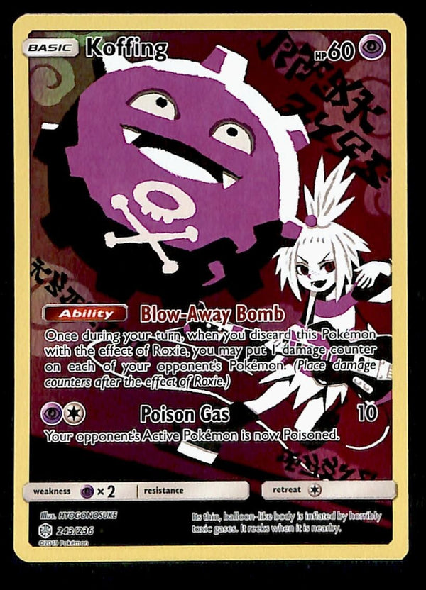 Koffing Full Art Cosmic Eclipse 243/236, NM Pokemon Card Koffing Full Art Cosmic Eclipse 243/236, NM Pokemon Card
