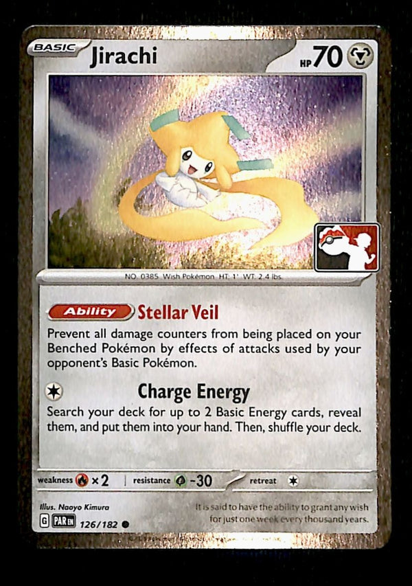 Jirachi Holo Play! Stamped Paradox Rift 126/182,NM Pokemon Card