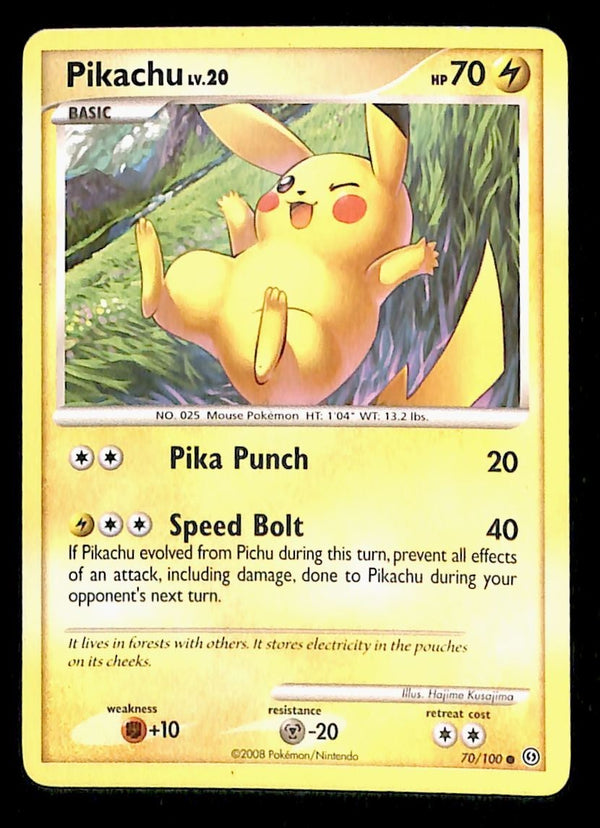 Pikachu Non Holo Stormfront NM, 70/100 Pokemon Card
