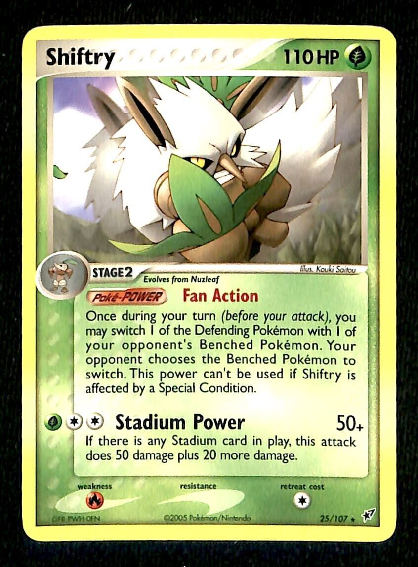 Shiftry EX Deoxy NM, 25/107 Pokemon Card