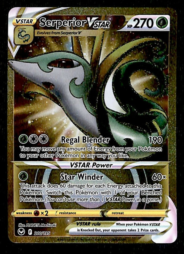 Serperior Vstar Full Art Silver Tempest 210/195, NM Pokemon Card