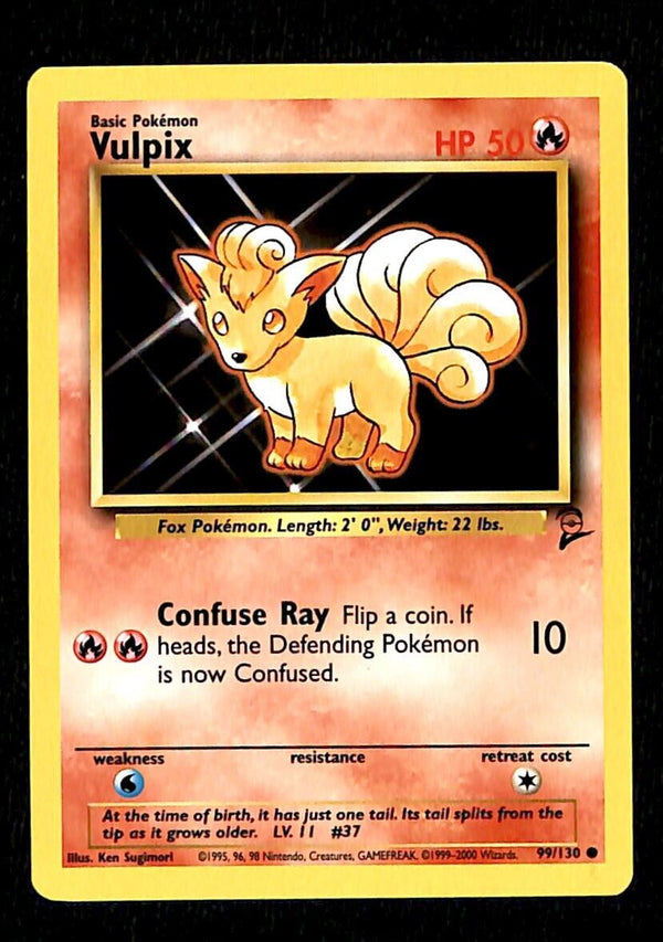 Vulpix Base Set 2 NM, 99/130 Pokemon Card