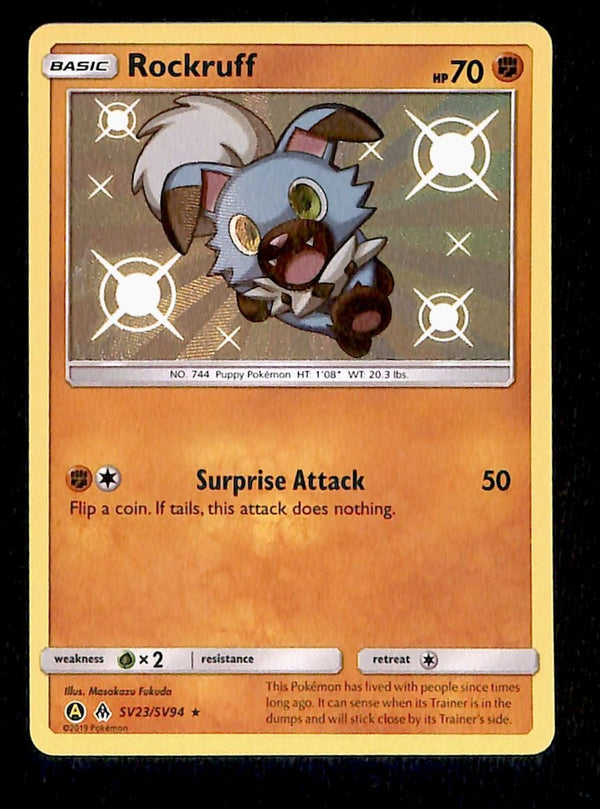 Rockruff Shiny Vault Hidden Fates SV23/SV94, NM Pokemon Card