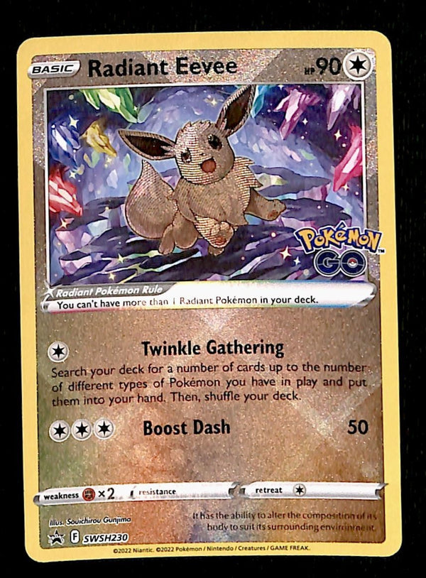 Radiant Eevee Holo Promo SWSH230, NM PokemonCard