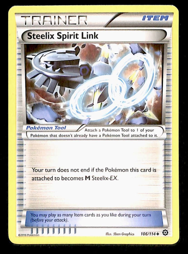 Steelix Spirit Link Uncommon Steam Siege 106/114, NM Pokemon Card