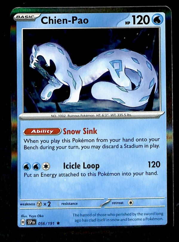 Chien-Pao Holo Surging Sparks 056/191, NM Pokemon Card