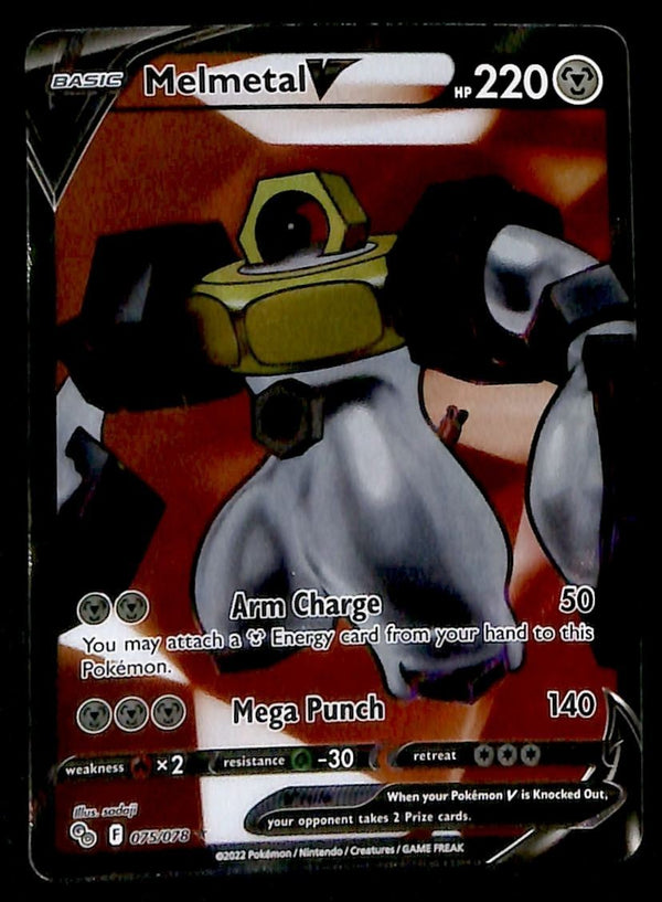 Melmetal V Full Art Pokemon GO 075/078, NM Pokemon Card