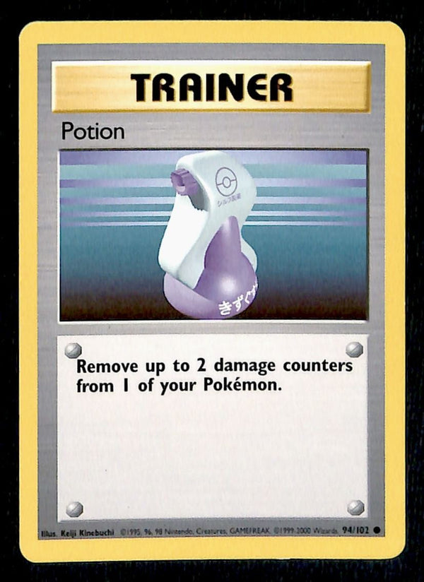 Potion Base Set 1999 - 2000 4th Print LP, 94/102 Pokemon Card.