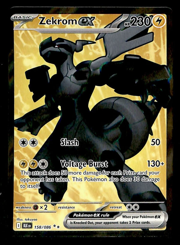 Zekrom ex Full Art Black Bolt 158/086, NM Pokemon Card Zekrom ex Full Art Black Bolt 158/086, NM Pokemon Card