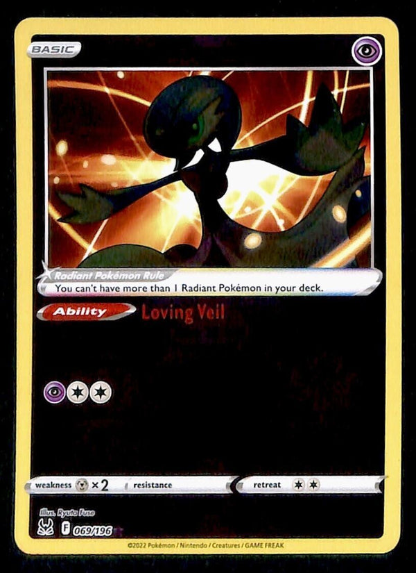 Radiant Gardevoir Lost Origin Ultra Rare 069/196, NM Pokemon Card