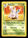 Nidorino Base Set 1999 Unlimited Print EX, 37/102 Pokemon Card.