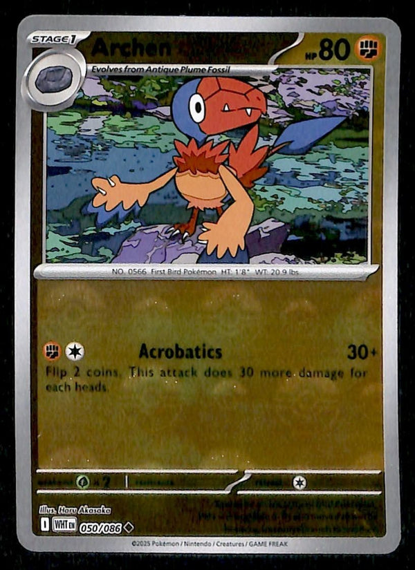 Archen Pokeball White Flare 050/086, NM Pokemon Card