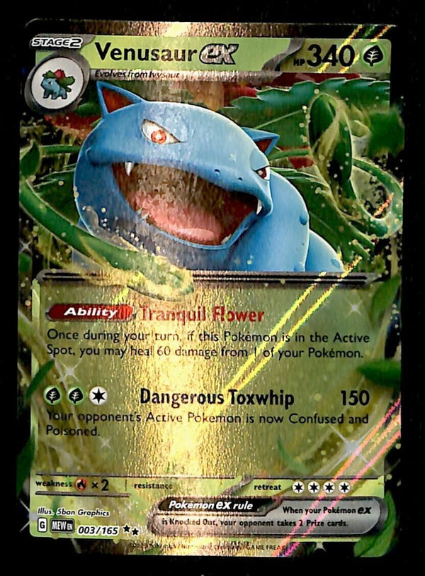 Venusaur ex Scarlet & Violet 151 003/165, NM Pokemon Card Venusaur ex Scarlet & Violet 151 003/165, NM Pokemon Card