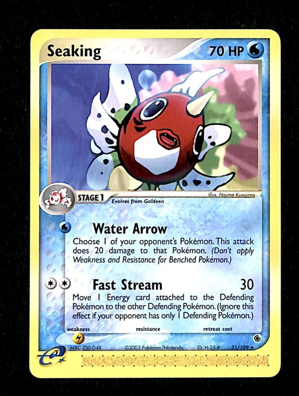 Seaking Ruby And Sapphire NM, 21/109 Pokemon Card